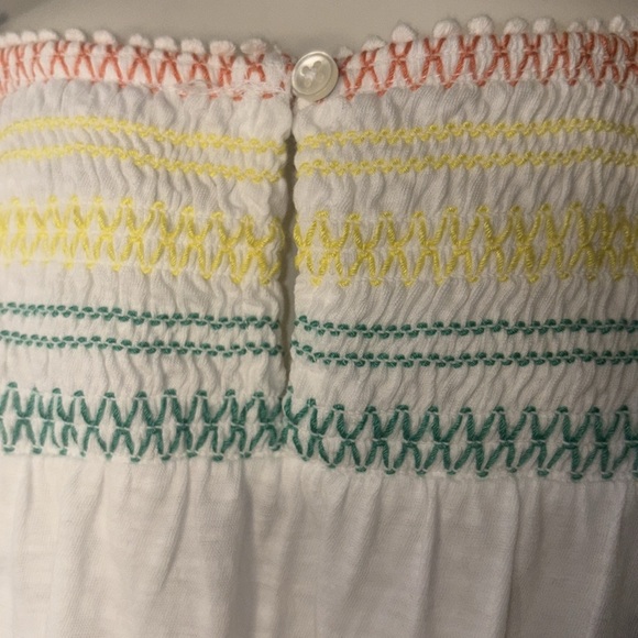 LOFT White and Pink Tank Top with Round Neckline - Picture 9 of 9